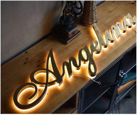 Sinalização publicitária iluminada Custom Made Backlit Cafe Sign para exibição ao ar livre