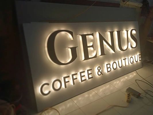 Snow Modern Simplicity 3D LED Lighted Letter Sign para estações de ônibus Adaptador de alimentação