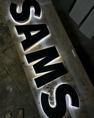 304 aço inoxidável metal 3D casa retro iluminada hotel porta número sinal sinalização iluminada