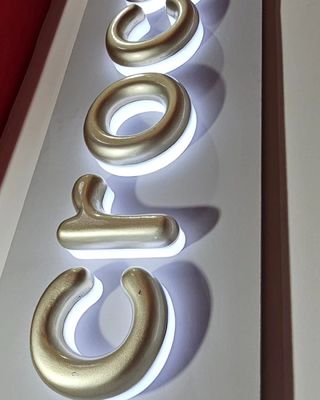 Snow Outdoor Signage Store Sign LED Letter Custom Metal Storefront Outdoor Front 3D Loja de negócios