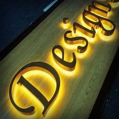 LED Strips Fonte de luz de tamanho personalizado Metal neve 3D letras retroiluminadas para sinalização interior