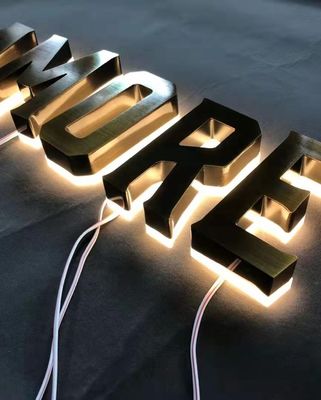 Tamanho personalizado neve 3D LED placas de porta acrílica carta de metal sinal para exibição ao ar livre