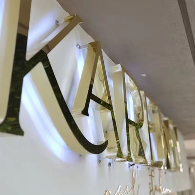 12V LED letras acrílicas retroiluminadas para sinalização comercial ao ar livre letras de sinalização LED personalizadas