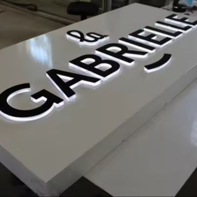 Acrílico LED retroiluminado Rishang Light Letter Box Sinalização para promoção interna e externa