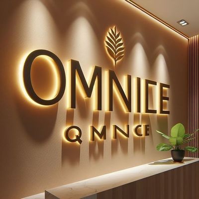 28C Logotipo retro iluminado Letras de aço inoxidável acrílico LED personalizado ao ar livre