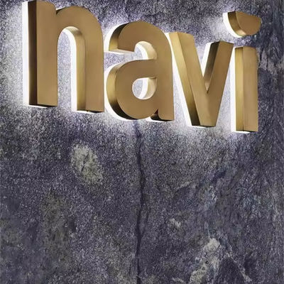 LED personalizado Sinais exteriores e internos Logotipo retroiluminado de neve Letras de aço inoxidável acrílico
