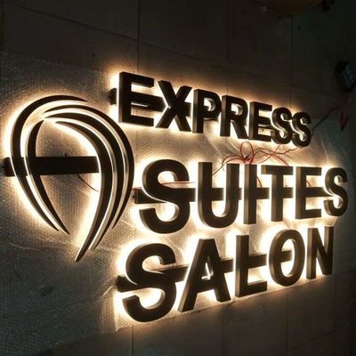 Cartões LED personalizados de exterior e interior Negócios com publicidade Neve Logotipo acrílico retro iluminado