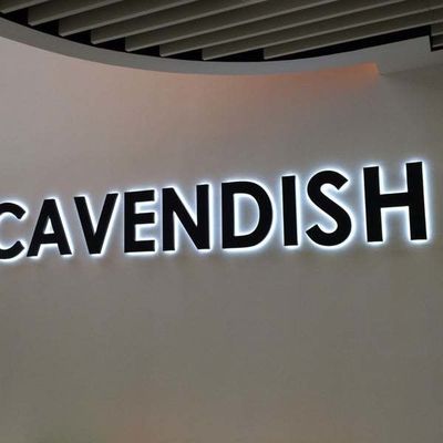 DC 12V de aço inoxidável iluminado letras de canal para sinais ecológicos de frente da loja