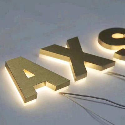 DC 12V resistente à água aço inoxidável acrílico retroiluminado luz LED letra 3D sinal comercial