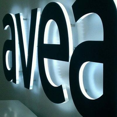 Letras LED montadas na parede LED sinal iluminado para sinalização comercial interior