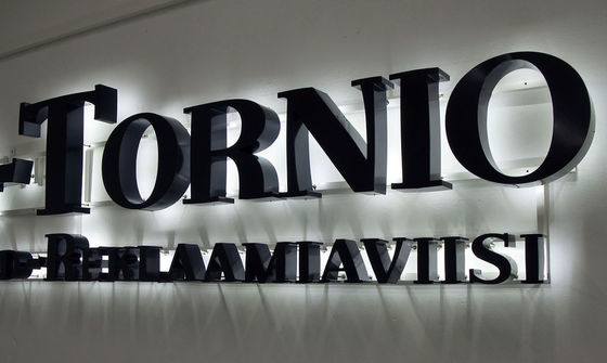 Letras LED montadas na parede LED sinal iluminado para sinalização comercial interior