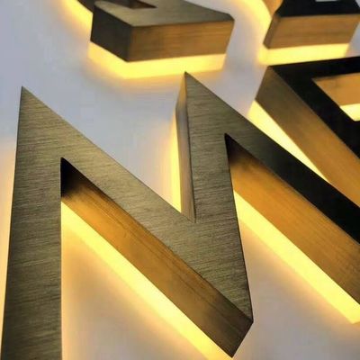 Sinais de iluminação 3D personalizados de aço inoxidável para decoração de férias