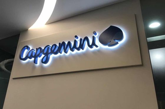 3D Custom Seiko LED retroiluminado Palavra de aço inoxidável sinal de carta de canal para loja de varejo