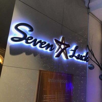 3D Custom Seiko LED retroiluminado Palavra de aço inoxidável sinal de carta de canal para loja de varejo